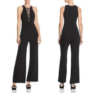 Wayf  Cara Lace-Up Wide-Leg Jumpsuit Size M